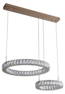 LED závesné svietidlo 4200 lm 3000K zlaté s krištáľovým efektom Zuma Line GIRONA MD3713-2-3GT