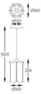 Závesné svietidlo 1x E14 čierna chromová Zuma Line NIRA MD3523-1-EBCN