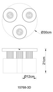 Globo 15768-3D - Prisadené stropné svietidlo ALEIDIS 3xE27/25W/230V pr. 30 cm