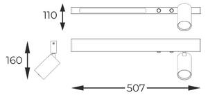 LED nástenné svietidlo s vypínačom 1x GU10 1x LED 200 lm 3000K čierne Zuma Line MANNARI W230757202