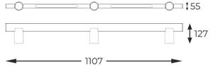 LED stropné svietidlo 3x GU10 2x LED 800 lm 3000K čierne Zuma Line MANNARI S230757205