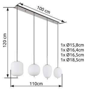 Globo 15345-4NO - Luster na lanku BLACKY I 4xE14/40W/230V