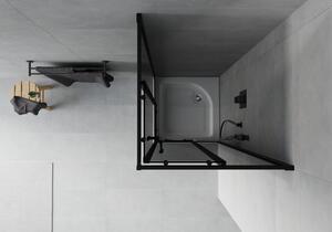 Mexen Rio štvorcová sprchová kabína 70 x 70 cm, grafitová čierna, čierna + závesný bidet Rio, biela- 860-070-070-70-40-4510