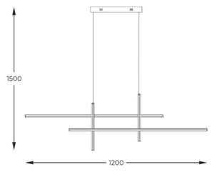 LED závesné svietidlo 1600 lm 3000+4000+6000K zlaté Zuma Line EDGE 22008P-BK/GD