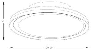 LED stropné svietidlo 45 cm 2800 lm 3000K zlaté 3-krokové stmievanie Zuma Line APART MX4168-1-3WGT
