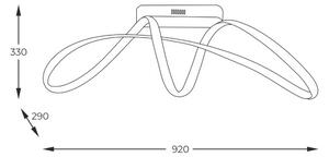 LED stropné svietidlo 2800 lm 3000+4000+6000K zlaté Zuma Line FERMI 20026C-GD