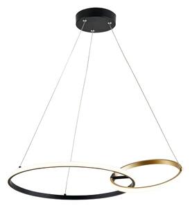 LED závesné svietidlo 2000 lm 3000+4000+6000K čierne, zlaté Zuma Line RANDO 20002P-GD