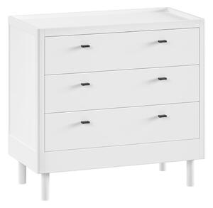 Biela detská komoda z bukového dreva 100x95x55 cm Forrest – Vipack