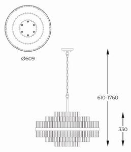 Závesné svietidlo 12x G9 mosadzné Zuma Line CONSTANTINOPLE P0567-12A-2GAC