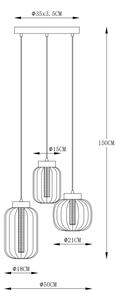 Globo 15746-3H - LED Luster na lanku FLUORO LED/23W/230V