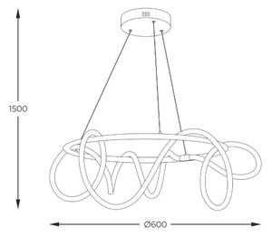 LED závesné svietidlo 4500 lm 3000+4000+6000K čierne Zuma Line BALBO 20006PL-BK