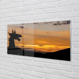 Nástenný panel  Slnko oblohu drak 100x50 cm