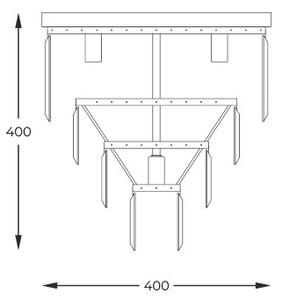Stropné svietidlo 40 cm 5x E14 chrómové Zuma Line AMEDEO FC17106/4+1-CHR