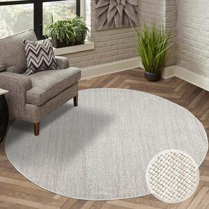 Dekorstudio Moderný okrúhly koberec LINDO 8843 - béžový Priemer koberca: 120cm