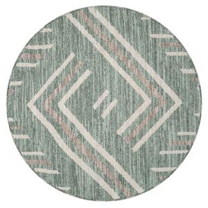 Dekorstudio Moderný okrúhly koberec LINDO 7590 - zelený Priemer koberca: 160cm