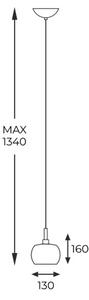 Závesné svietidlo 1x G9 dymová chrómová Zuma Line Crystal P0076-01A-F4FZ