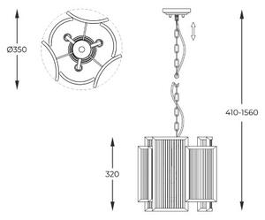 Závesné svietidlo 3x E14 zlaté Zuma Line SERGIO P0528-03A-V6AC