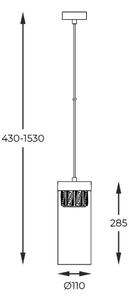 Závesné svietidlo 1x G9 antické bronzové Zuma Line GEM P0389-01D-0FD2