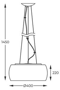 Závesné svietidlo 5x G9 dymová chrómová Zuma Line Crystal P0076-05L-F4FZ