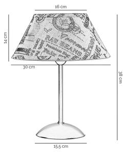 ONLI - Stolná lampa MAIDA 1xE27/15W/230V 38 cm hnedá