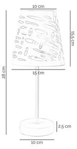 ONLI - Stolná lampa RICKY 1xE14/10W/230V 28 cm biela