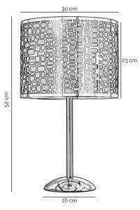 ONLI - Stolná lampa BRUCE 1xE27/15W/230V 52 cm matný chróm