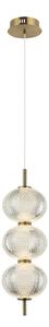 LED závesné svietidlo 1300 lm 3000K mosadzná ITALUX Lazie PND-29038-3-GD