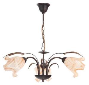 Luster na reťazi DUCATTI 3xE14/10W/230V bronzová