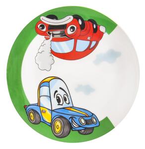 Plytký detský tanier AUTO pr. 21 cm