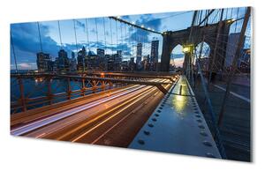 Nástenný panel  Mrakodrapy bridge river 100x50 cm