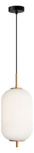 Závesné svietidlo 1x E27 zlatá/opálová ITALUX Olmeto PND-28798-1-GD-WH