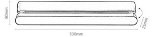 Rabalux 70118-LED Str. svieti. do 1-fáz. lišt. sys. LiTrack LED/16W/24V 33 cm