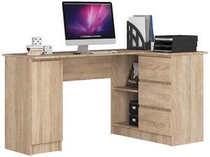 Ak furniture Rohový stôl B20 155 cm dub sonoma pravý