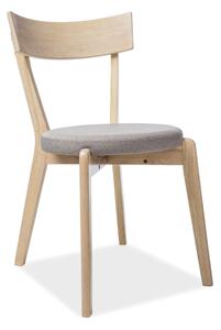 Sivá drevená stolička NELSON T130