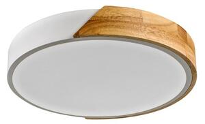 LED stropné svietidlo 32 cm 2400 lm 3000K drevo/biela ITALUX Nastro PLF-13186-WH-WO