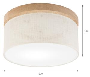 Brilagi - LED Stropné svietidlo BELLADONNA 1xE27/15W/230V pr. 30 cm krémová/dub