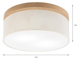 Brilagi - LED Stropné svietidlo BELLADONNA 2xE27/15W/230V pr. 40 cm krémová/dub