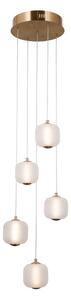 LED závesné svietidlo 1300 lm 3000K zlatá ITALUX Ganti PND-34362-5-HBR-OPAL