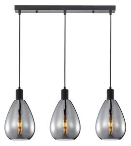 Závesné svietidlo 3x E27 dymová ITALUX Zulo PND-27812-3-BK-SG