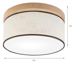 Brilagi - LED Stropné svietidlo BELLADONNA 1xE27/15W/230V pr. 30 cm krémová/dub