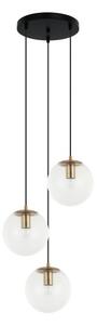 Závesné svietidlo 3x E27 mosadzná ITALUX Sarpo PND-58867-3S-BK-BRO
