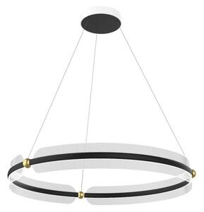 LED závesné svietidlo 3600 lm 3000K čierna ITALUX Faris PND-62738-53W-3K-BK-GD