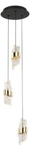 LED závesné svietidlo 1700 lm 3000K zlatá ITALUX Tonga PND-26374-3-23W-3K-BK-GD