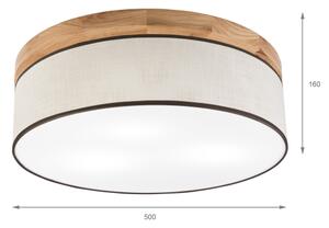 Brilagi - LED Stropné svietidlo BELLADONNA 3xE27/15W/230V pr. 50 cm krémová/dub