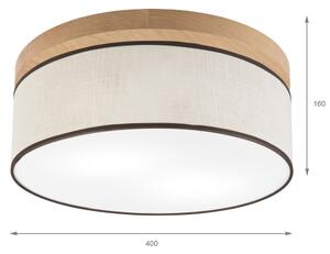Brilagi - LED Stropné svietidlo BELLADONNA 2xE27/15W/230V pr. 40 cm krémová/dub
