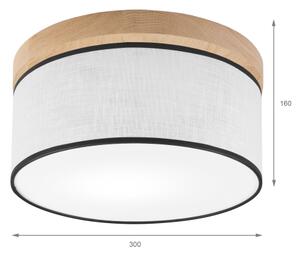 Brilagi - LED Stropné svietidlo BELLADONNA 1xE27/15W/230V pr. 30 cm biela/dub