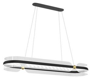 LED závesné svietidlo 3900 lm 3000K čierna ITALUX Sopla PND-63728-56W-3K-BK-GD
