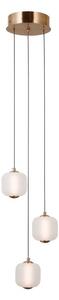 LED závesné svietidlo 865 lm 3000K zlatá ITALUX Ganti PND-34362-3-HBR-OPAL