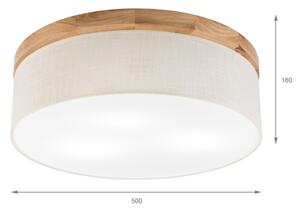 Brilagi - LED Stropné svietidlo BELLADONNA 3xE27/15W/230V pr. 50 cm krémová/dub