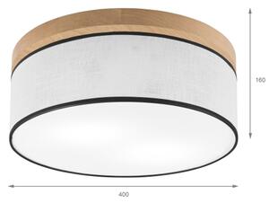 Brilagi - LED Stropné svietidlo BELLADONNA 2xE27/15W/230V pr. 40 cm biela/dub
